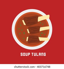 Top view of Singapore Malaysia culinary. Traditional delicacy design template vector illustration.