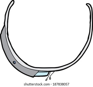 Top view of single wearable technology device