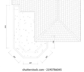 top view sketch of the security post building