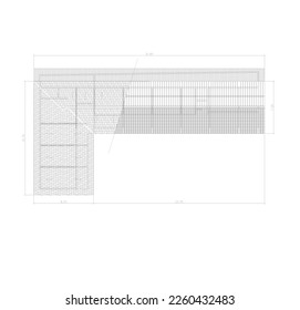 top view sketch of wooden roof construction