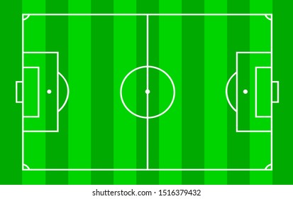 Top view of soccer field 