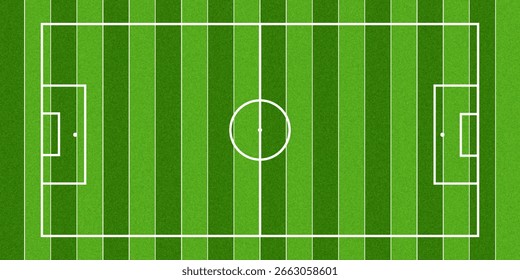 Top view of soccer field