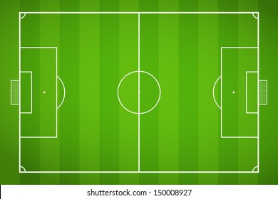 Top view of soccer field or football field - Vector illustration - Shutterstock ID 150008927
