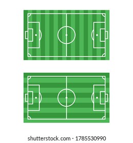 Top view of soccer field or football field - Vector illustration.