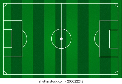 Top view of soccer field or football field Vector 