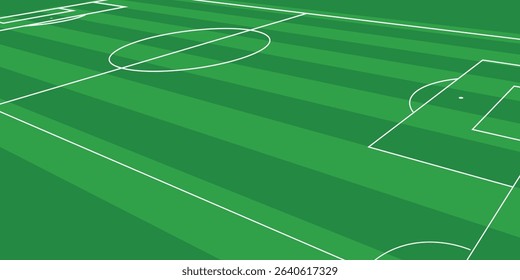 top view of soccer field, vector, modern