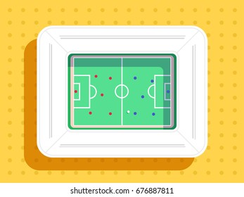 Top view Soccer, Football Game Stadium