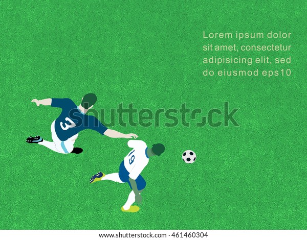 ベクター画像の背景にサッカー選手のアクションビュー のベクター画像素材 ロイヤリティフリー