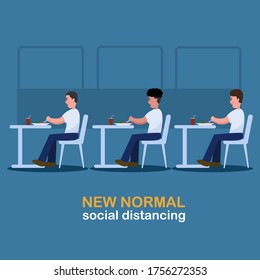Top view social distancing and coronavirus prevention: crowd of people keeping a safe distance between each other. 