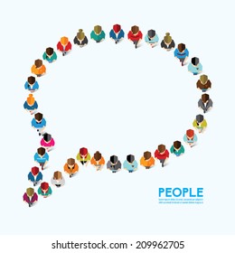 Top view of social people vector design