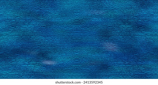 Top view of soft blue microfiber cloth in a seamless pattern. Fluffy towel or rag for wiping dust. Vector illustration with fabric texture