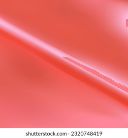 Top view of soft and bright red textile material textured background. Natural rosy crumpled fabric backdrop with copy space