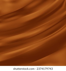 Top view of soft and bright red textile material textured background. Natural rosy crumpled fabric backdrop with copy space