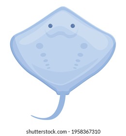 Top view stingray icon. Cartoon of Top view stingray vector icon for web design isolated on white background