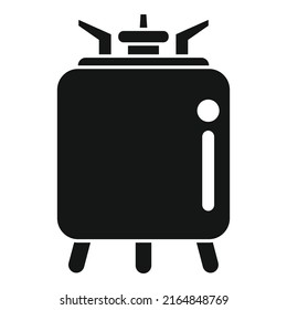 Top view stove icon simple vector. Gas cooker. Oven pan