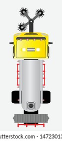 Top View of Street Sweeper Car