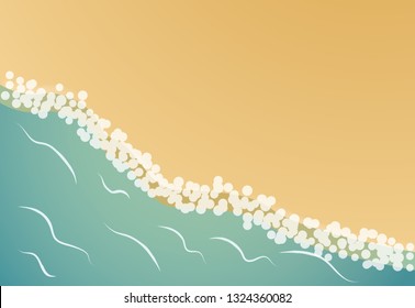 top view of summer beach