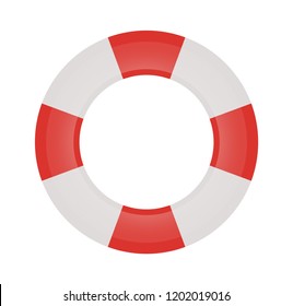 Top view of Swim Tube on water, For Summer Icon, Background Design. Vector illustration