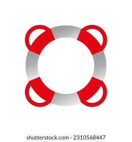 Top view of Swim Tube on water, For Summer Icon. vector illustration.