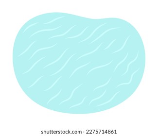 Top view swimming pool water 2D vector isolated spot illustration. Turquoise ocean ripples. Sea texture flat waterscape on cartoon background. Colorful editable scene for mobile, website, magazine