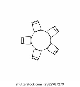 top view table, top view chair, table 2 dimension, chair 2 dimension, table top