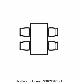 top view table, top view chair, table 2 dimension, chair 2 dimension, table top