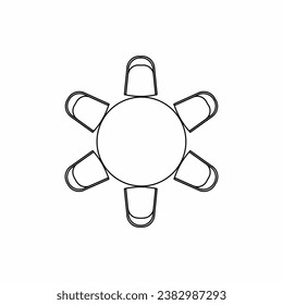 top view table, top view chair, table 2 dimension, chair 2 dimension, table top
