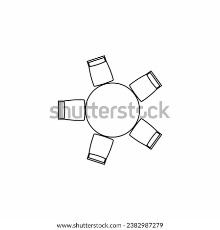 top view table, top view chair, table 2 dimension, chair 2 dimension, table top