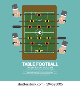 Top View of Table Football Vector Illustration