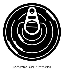 Top view tin can icon. Simple illustration of top view tin can vector icon for web design isolated on white background