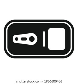 Top view tin can icon. Simple illustration of Top view tin can vector icon for web design isolated on white background