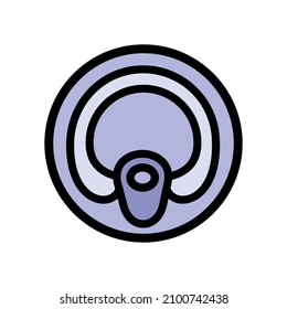 Die obere Ansicht der Zinn kann ein einfaches Symbol Symbol Zeichen. Konservierte Lebensmittel, Vektorgrafik in einfachem Stil. Zinn-Dose-Symbol für Webdesign einzeln auf weißem Hintergrund