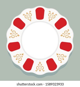 Top View of Traditional Turkish Saucer