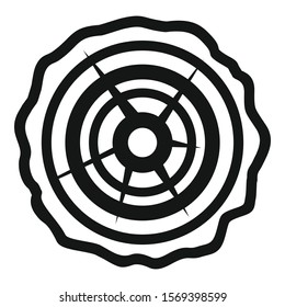 Top view tree stump icon. Simple illustration of top view tree stump vector icon for web design isolated on white background