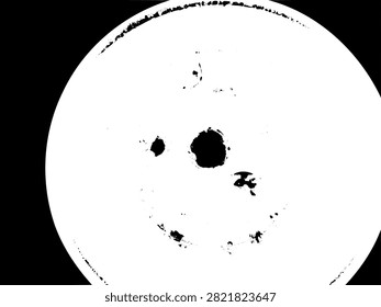 Top view vector illustration of steamed sweet potatoes in a bowl in white inverted stencil silhouette on black background. High contrast graphic.
