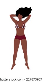 Top view vector illustrations of happy relaxing young women