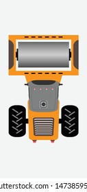 Top View Vector of roller machine  