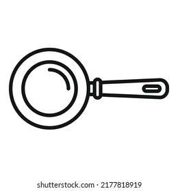 Top view wok frying pan icon outline vector. Oil cooking. Chinese stove