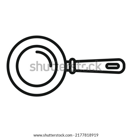 Top view wok frying pan icon outline vector. Oil cooking. Chinese stove