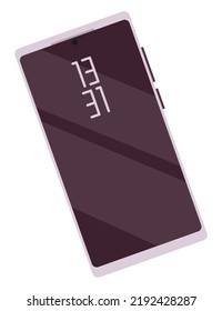 Top view workplace organization mockup element. Work desk with office stuff for design. Top view on smartphone. Template sign of home office supplies