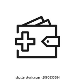 Top up wallet icon concept isolated on white background. Vector illustration