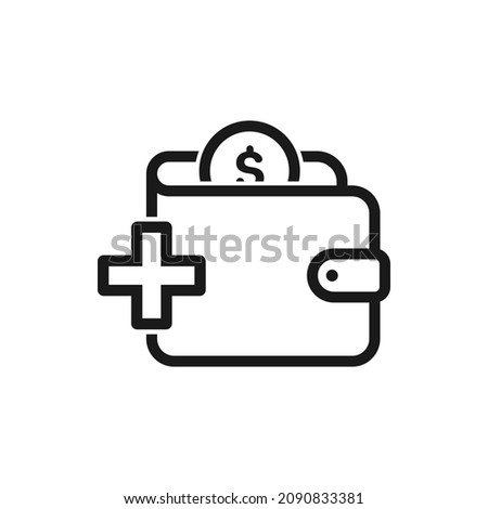 Top up wallet icon concept isolated on white background. Vector illustration