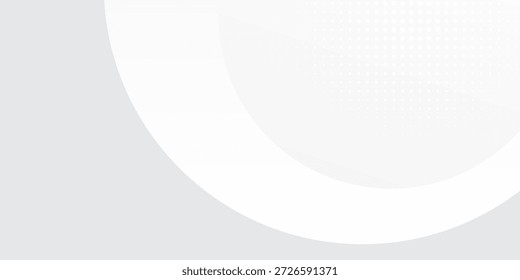 Top white gray colors with circle lines pattern texture background. modern