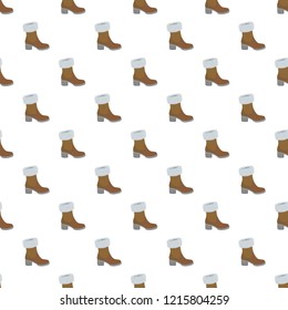 Top winter shoe pattern seamless repeat background for any web design