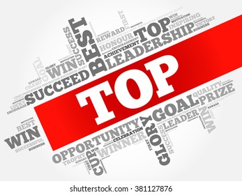 Top word cloud, business concept