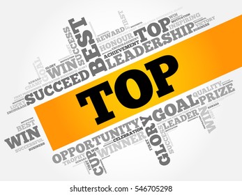 Top word cloud, business concept