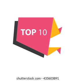 top10 Text in Label pink, yellow, black