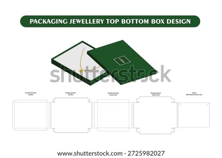 A top-bottom jewelry box design features a separate lid that lifts off the base, creating an elegant, two-piece presentation ideal for branding with logos, custom colors, and luxurious velvet or satin linings, often using eco-friendly cardboard for a premium yet sustainable feel, perfect for rings, earrings, or watches, with options for magnetic closures or LED lights for enhanced unboxing. 