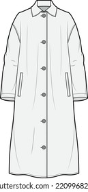 Chaqueta larga de la tapa 09 05