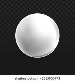 Top-down view of a realistic 3D push pin head with glossy finish on transparent background. Perfect for map markers, UI elements, and digital planner designs. Clean minimalist circle pin design.